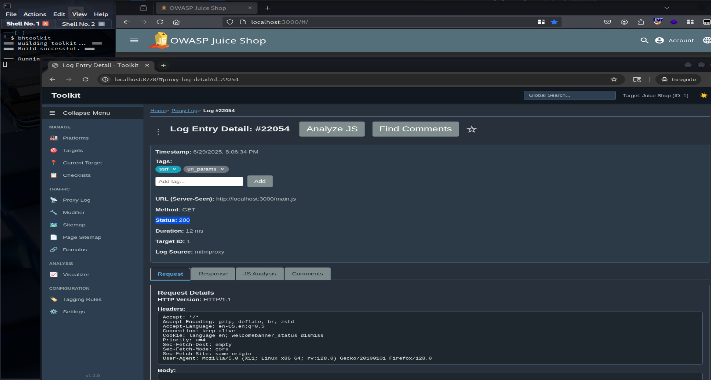 The Bug Hunter Toolkit (bhtoolkit) - Proxy Log Detail